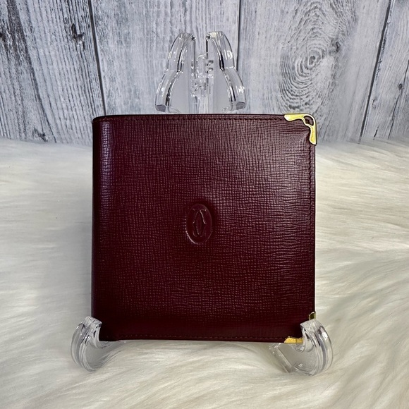 Cartier Other - CARTIER bifold unisex leather wallet